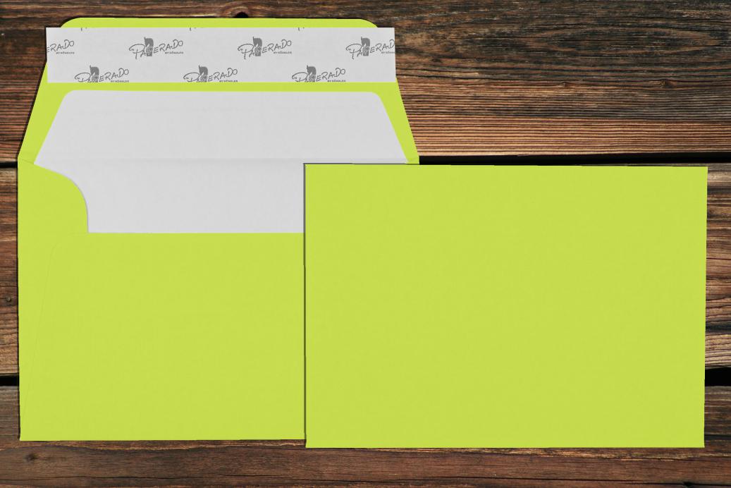 Briefhüllen mit Seidenfutter C6 114x162 mm Haftklebend Maigrün gerippt 100 g/qm